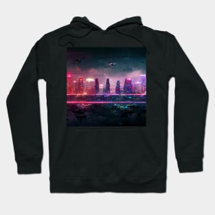 System - Cyberpunk Cityscape Skyline Hoodie